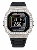 925 Moissanite Flooded Casio Watch