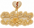 True Love Destroys Silver Moissanite Pendant