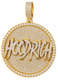 925 3" Moissanite Custom Circle Pendant