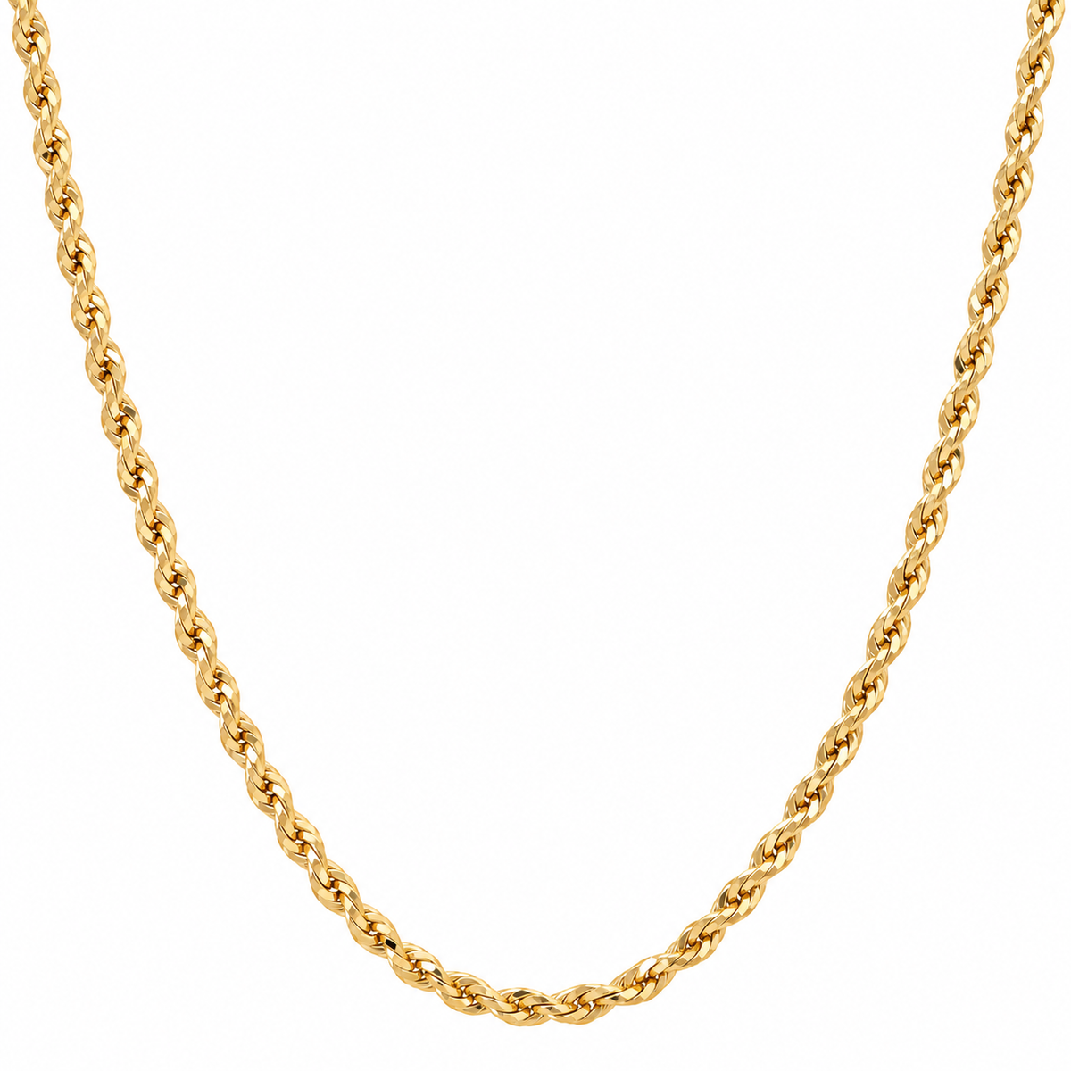 14K 2mm Diamond Cut Rope Chain (Copy)