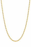 10K 2.4mm Diamond Cut Rope Chain