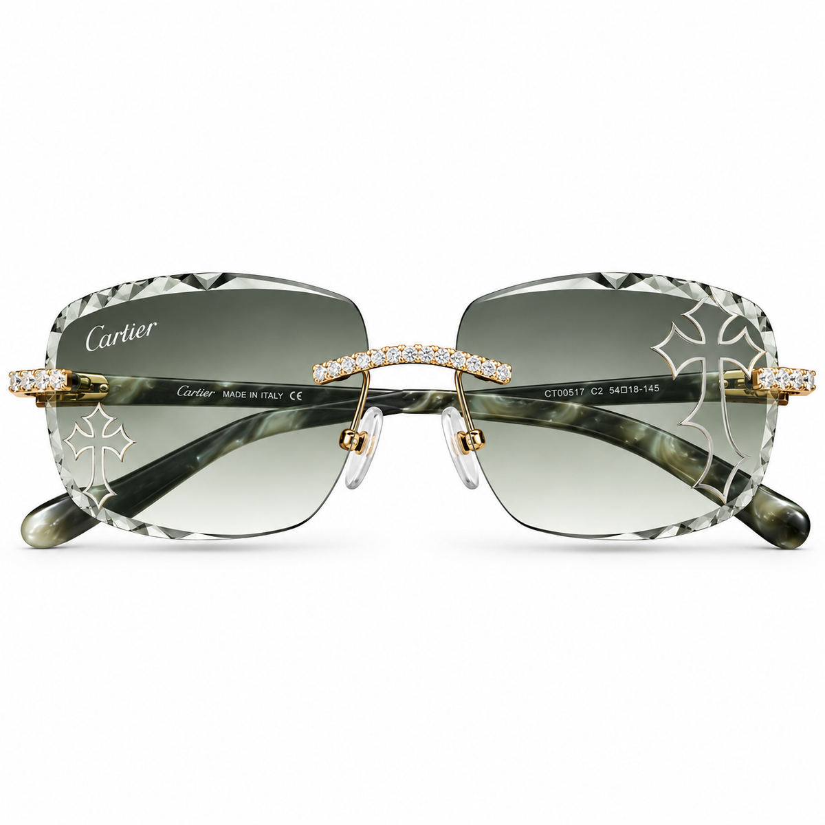 AM Moissanite Flooded Cartier Buffs