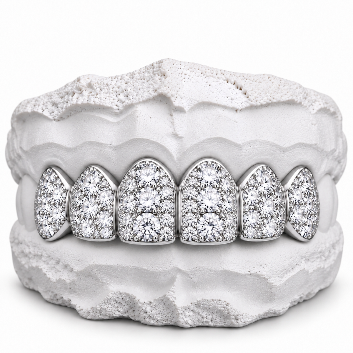 925 Silver Moissanite Jumbo Set Grillz