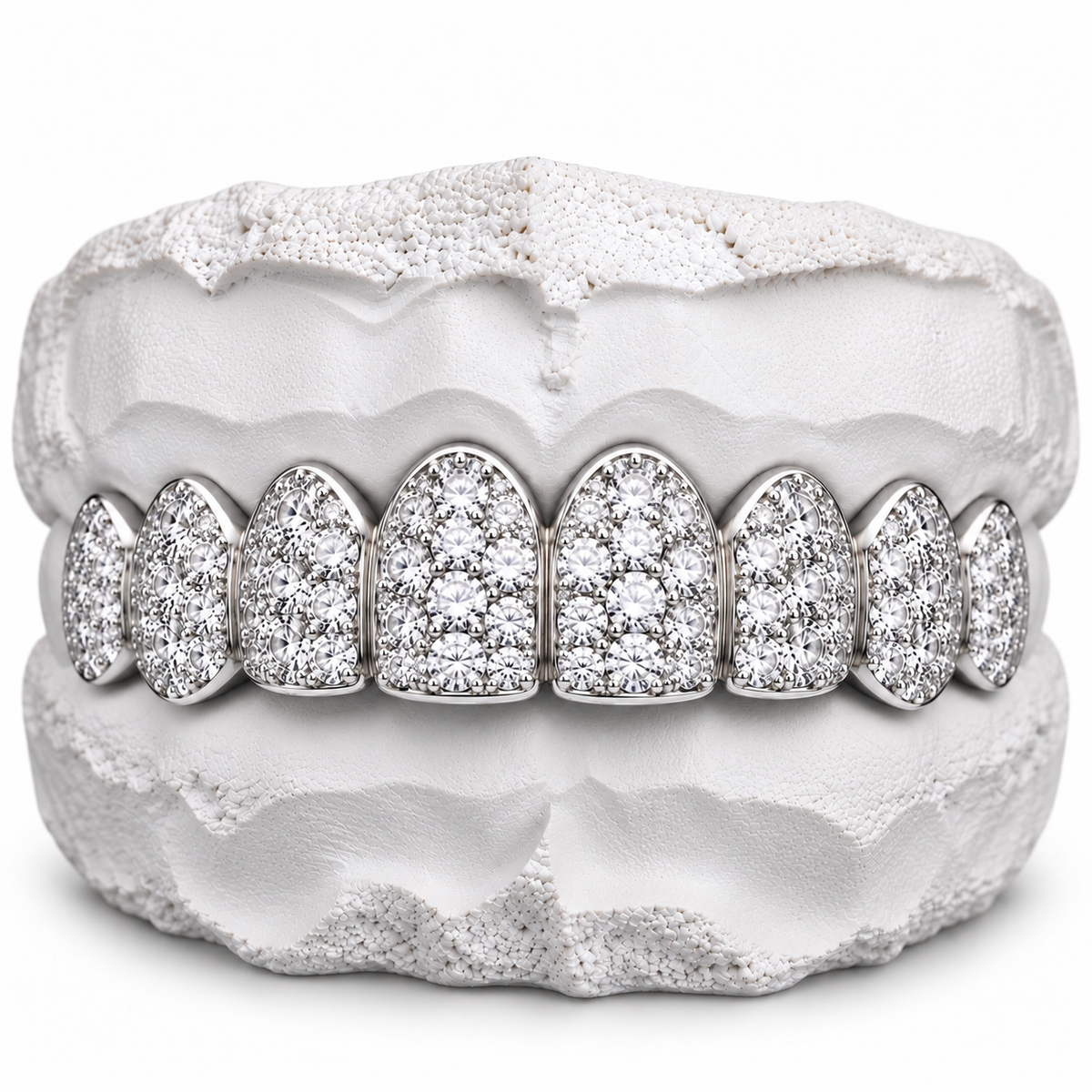 925 Silver Moissanite Jumbo Set Grillz