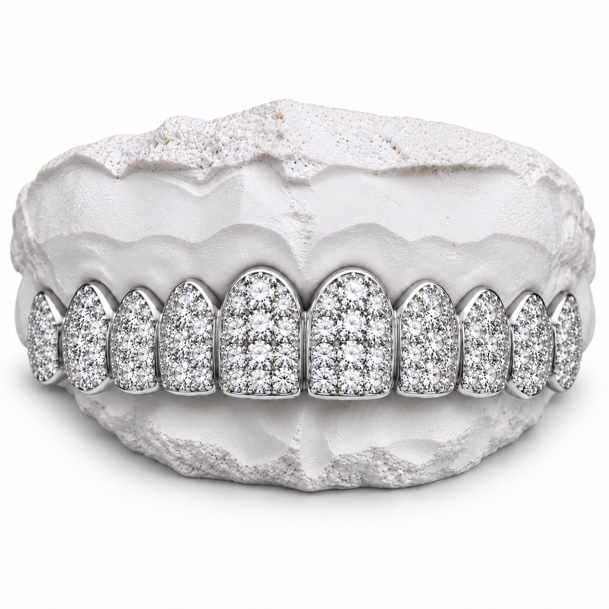 925 Silver Moissanite Jumbo Set Grillz