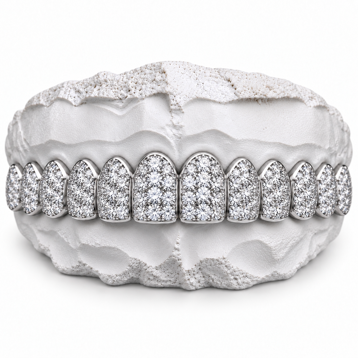 925 Silver Moissanite Jumbo Set Grillz
