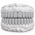 925 Silver Moissanite Jumbo Set Grillz