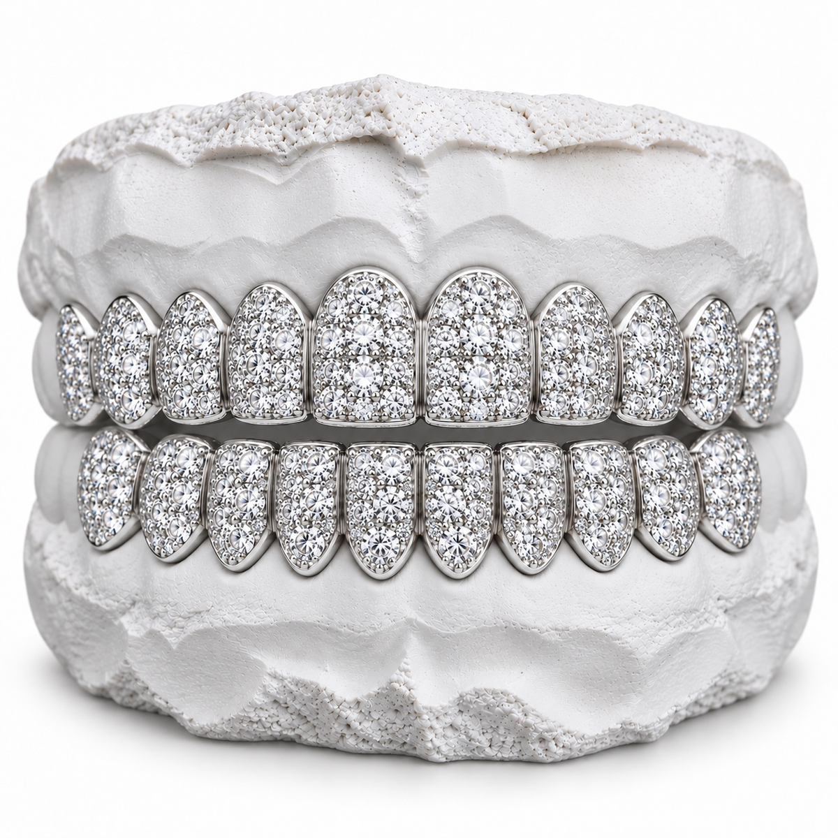 925 Silver Moissanite Jumbo Set Grillz