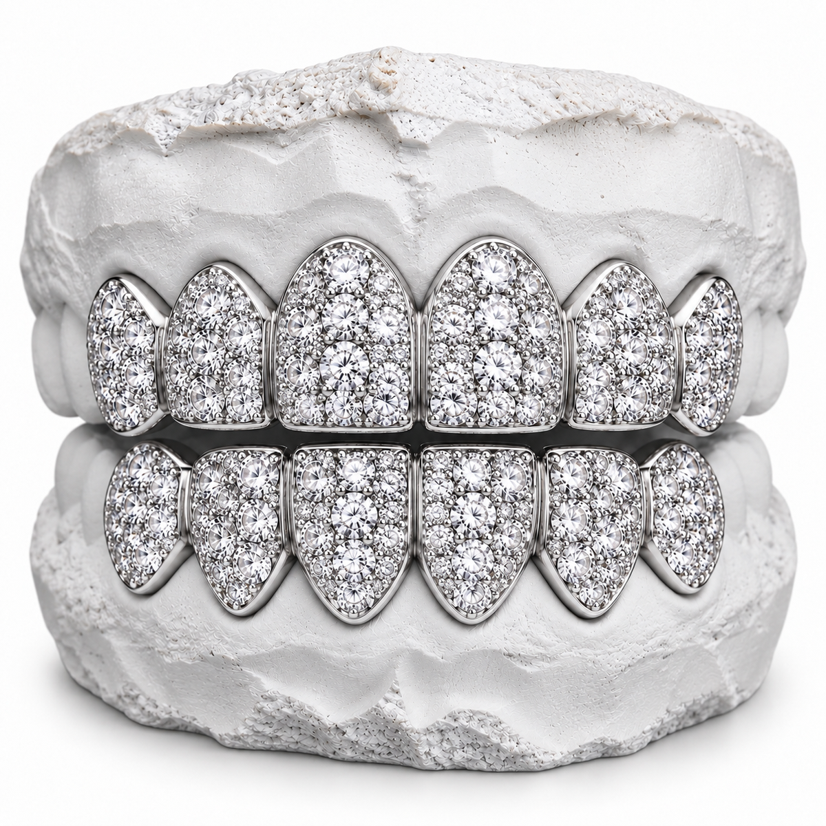 925 Silver Moissanite Jumbo Set Grillz