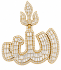 "ALLAH" Name custom Silver Moissanite
