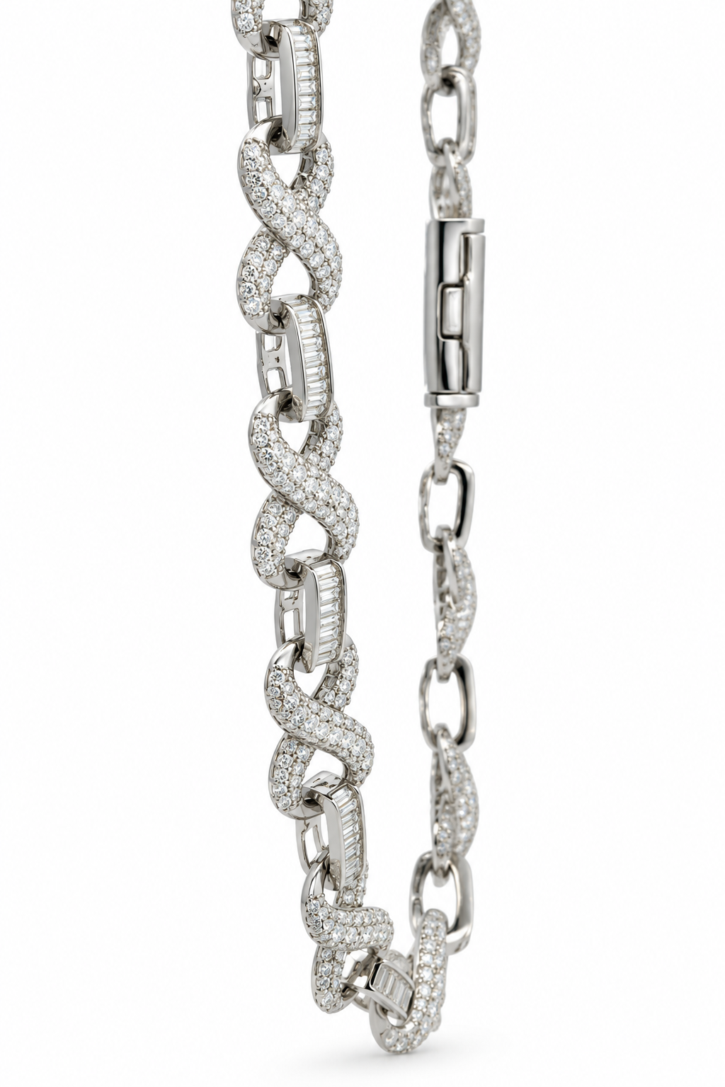 925 10mm Moissanite Infinity Chain