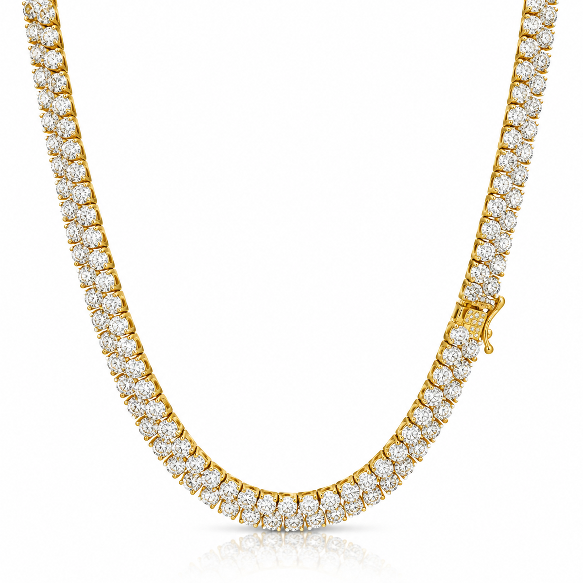 925 5mm Moissanite Double Tennis Chain