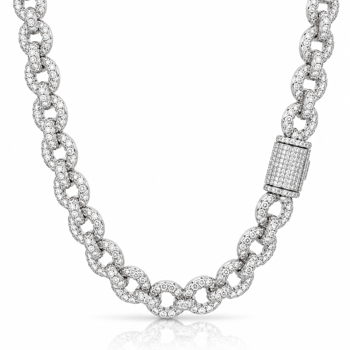 925 8mm Moissanite Inifinity Chain