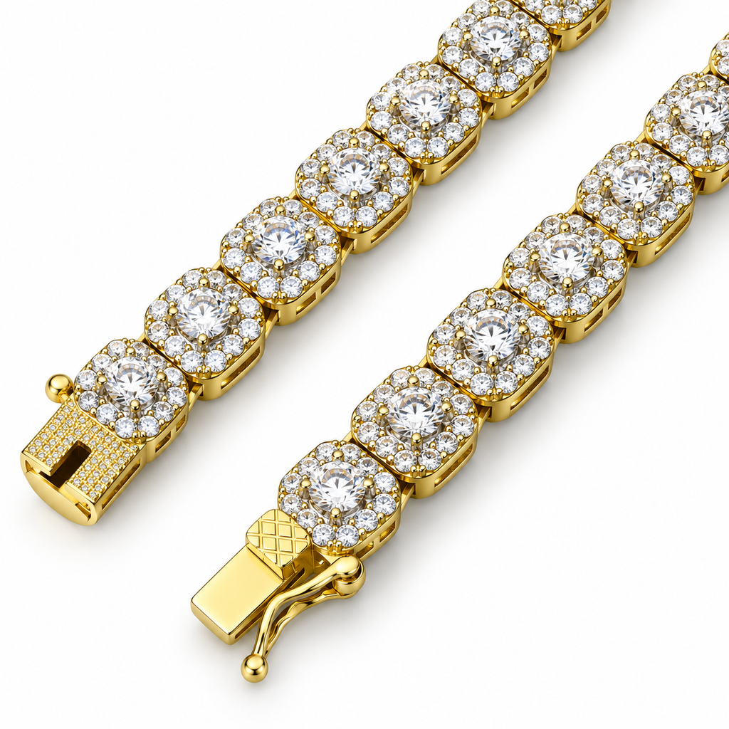925 6mm Moissanite Fancy Tennis Chain