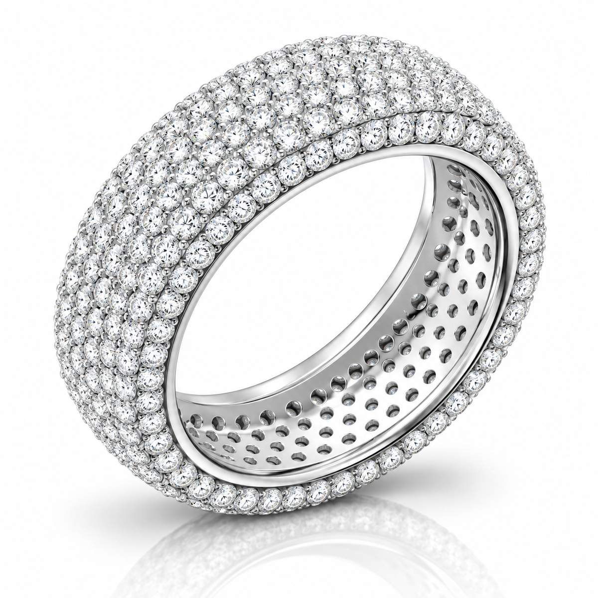 925 Moissanite Mens Band