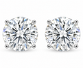 925 8ctw Moissanite Solitaire Earrings