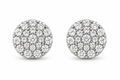 925 Moissanite Circle Cluster Earrings