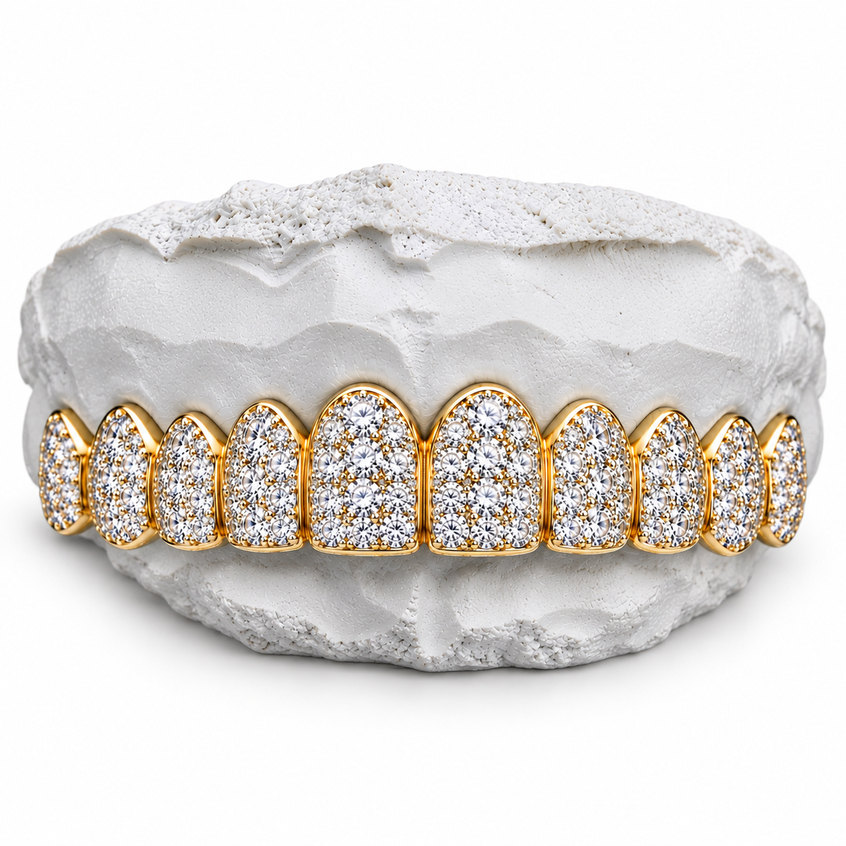 10K Moissanite Gold Jumbo Set Grillz