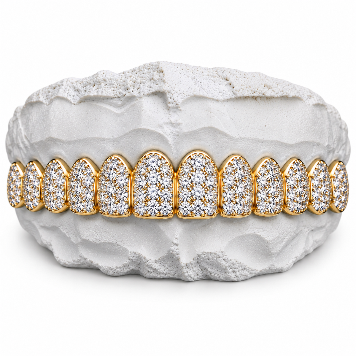 10K Moissanite Gold Jumbo Set Grillz
