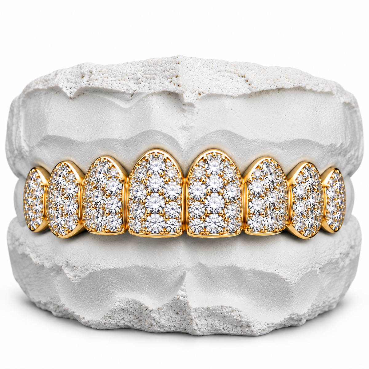 10K Moissanite Gold Jumbo Set Grillz