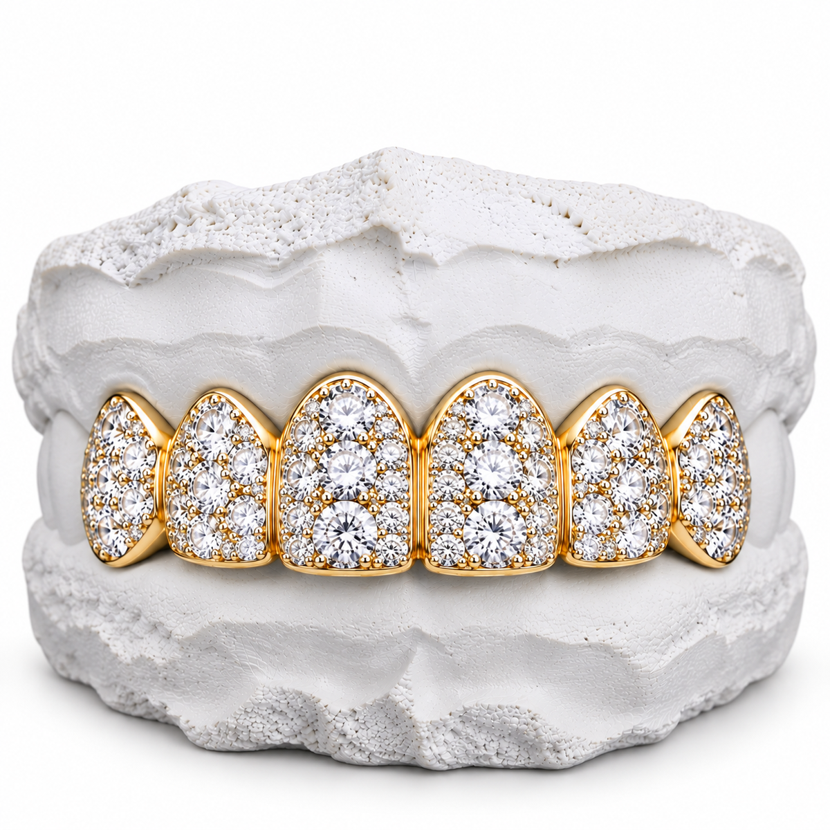 10K Moissanite Gold Jumbo Set Grillz