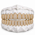 10K Moissanite Gold Honeycomb Set Grillz