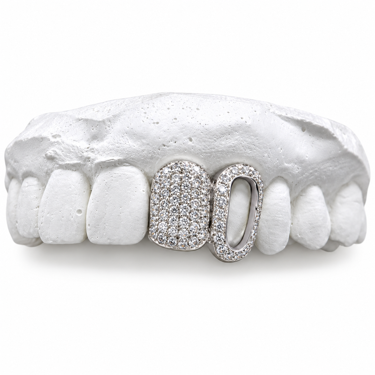 ICED OPEN FACE DOUBLE CAP NATURAL GRILLZ