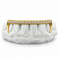 10K NATURAL KIM K STYLE DIAMOND BAR GRILLZ