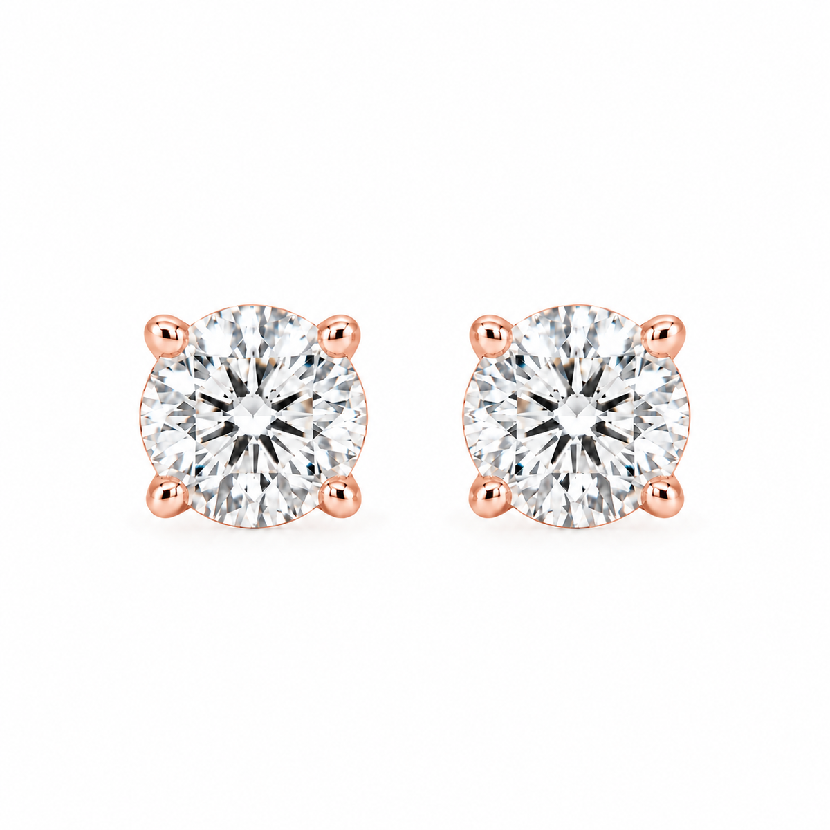 10K Solid Gold Moissanite Studs