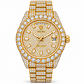 925 AM Moissanite Flooded Rolex Presidential Watch