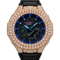 925 AM Moissanite Flooded G-Shock GA-2100 Watch
