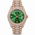925 AM Moissanite Flooded Rolex Watch