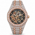 925 AM Moissanite Flooded AP Royal Oak Watch